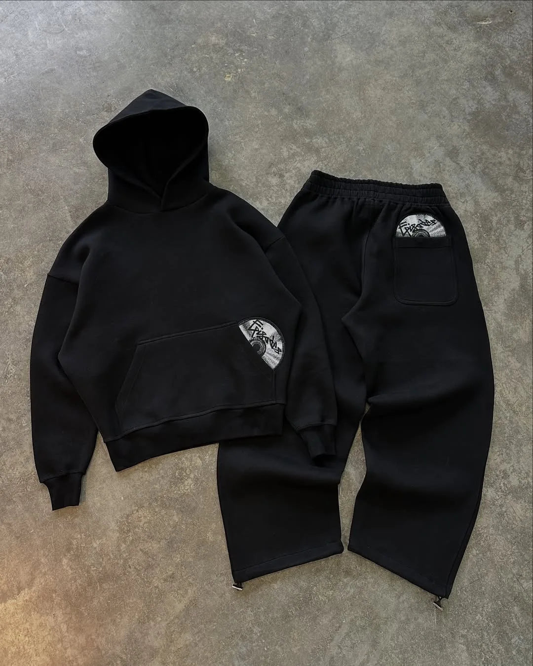 Personalized Hoodie and Sweatpants Set, Long-Sleeved Pullover Hooded Shirt, Retro Coat, Street Style Couple, Multiple Styles