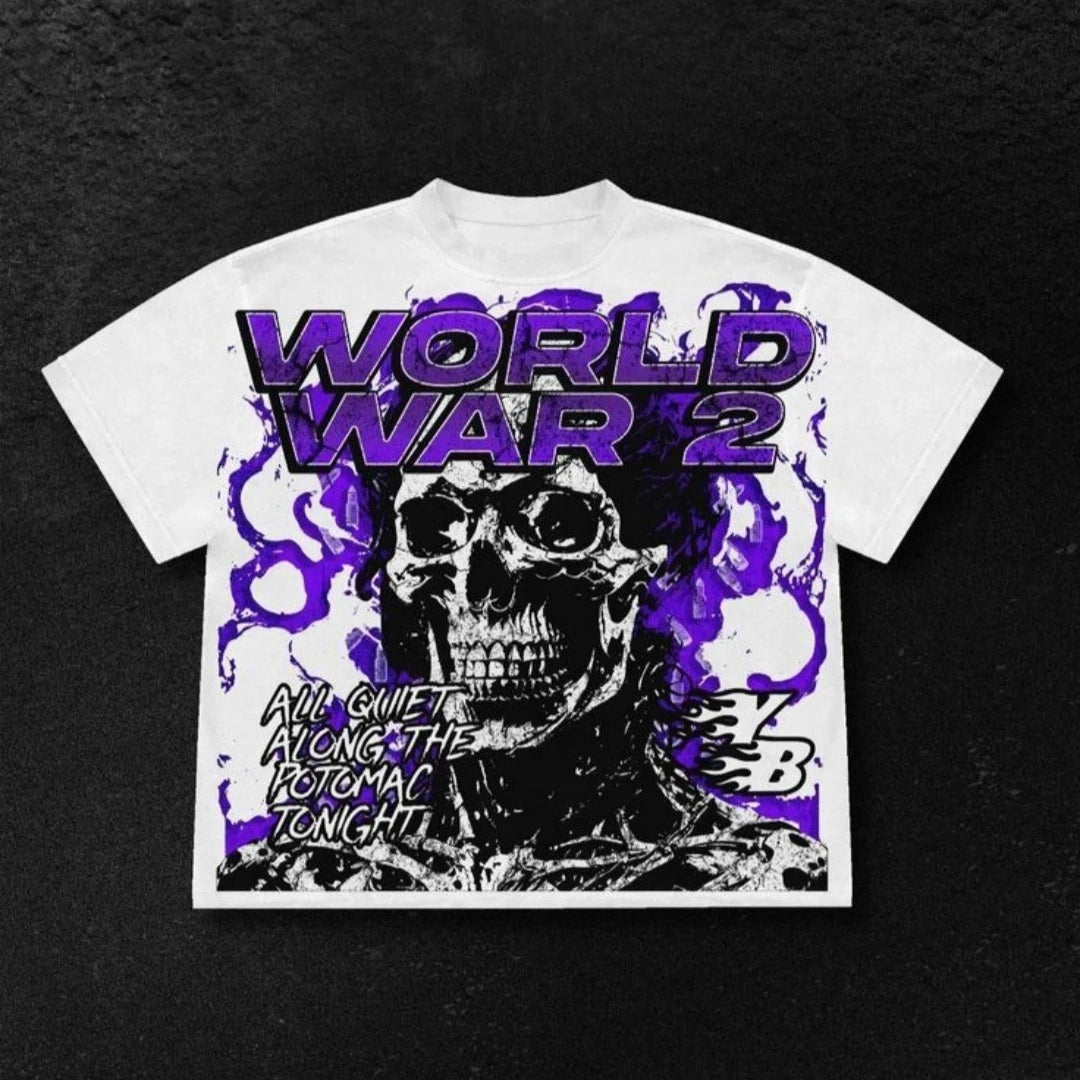 2026 Summer New American Street Trendy Gothic Punk T-shirt for Daily Casual Wear 3D Printed T-shirt for Men and Women Y2k