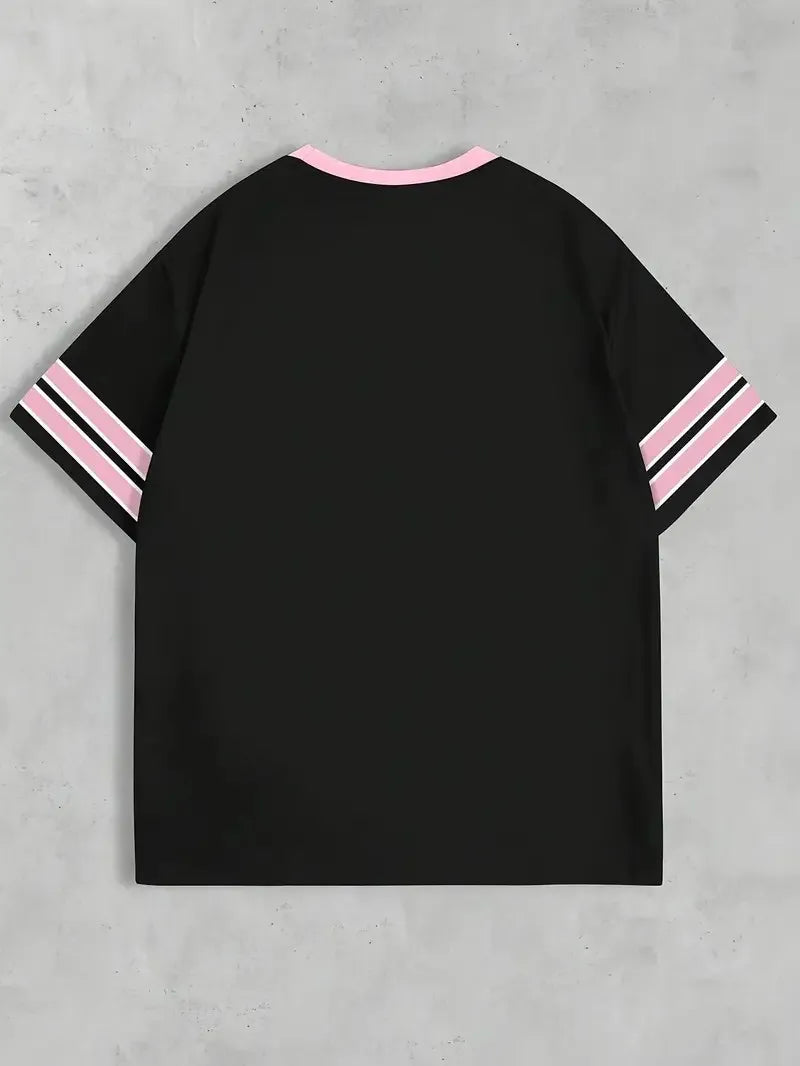 2025 Summer New Men's T-shirt breathable casual sporty digital print outdoor street men's wear
