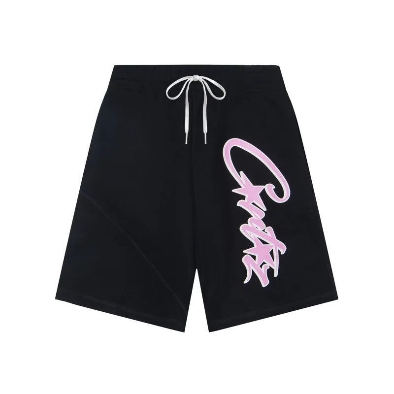 2026 Summer Y2K Harajuku Street Fashion Letter Print Shorts Fashion High Street Loose Couple Basketball Short Causal Pants
