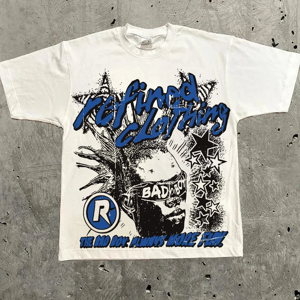 Harajuku Letter Graphic T Shirts Y2k Tops Men Women High Street Oversized T Shirt Pro Choice Streetwear Vintage Tee Clothing