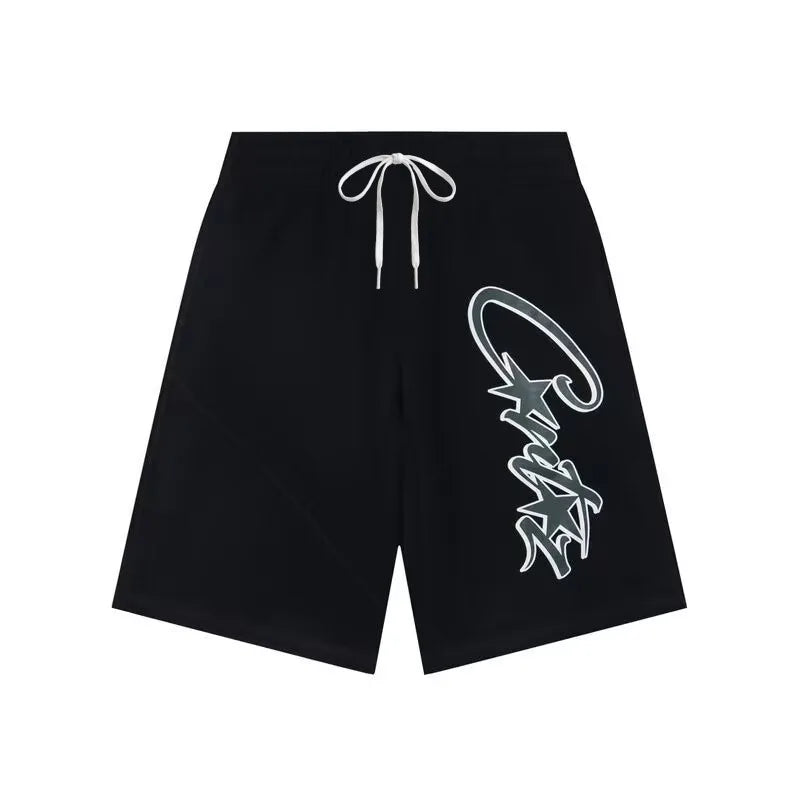 2026 Summer Y2K Harajuku Street Fashion Letter Print Shorts Fashion High Street Loose Couple Basketball Short Causal Pants