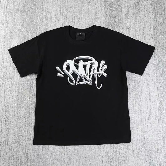 Summer fashion trend brand hip-hop letter print short-sleeved men's T-shirt loose soft round-neck breathable T-shirt for men
