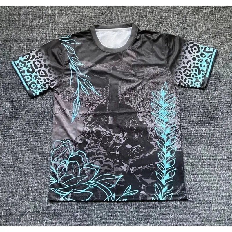 3D Printed Quick Drying T-shirt, Special Edition Football Pattern Short Sleeved Shirt, Breathable Adult and Children's Jersey