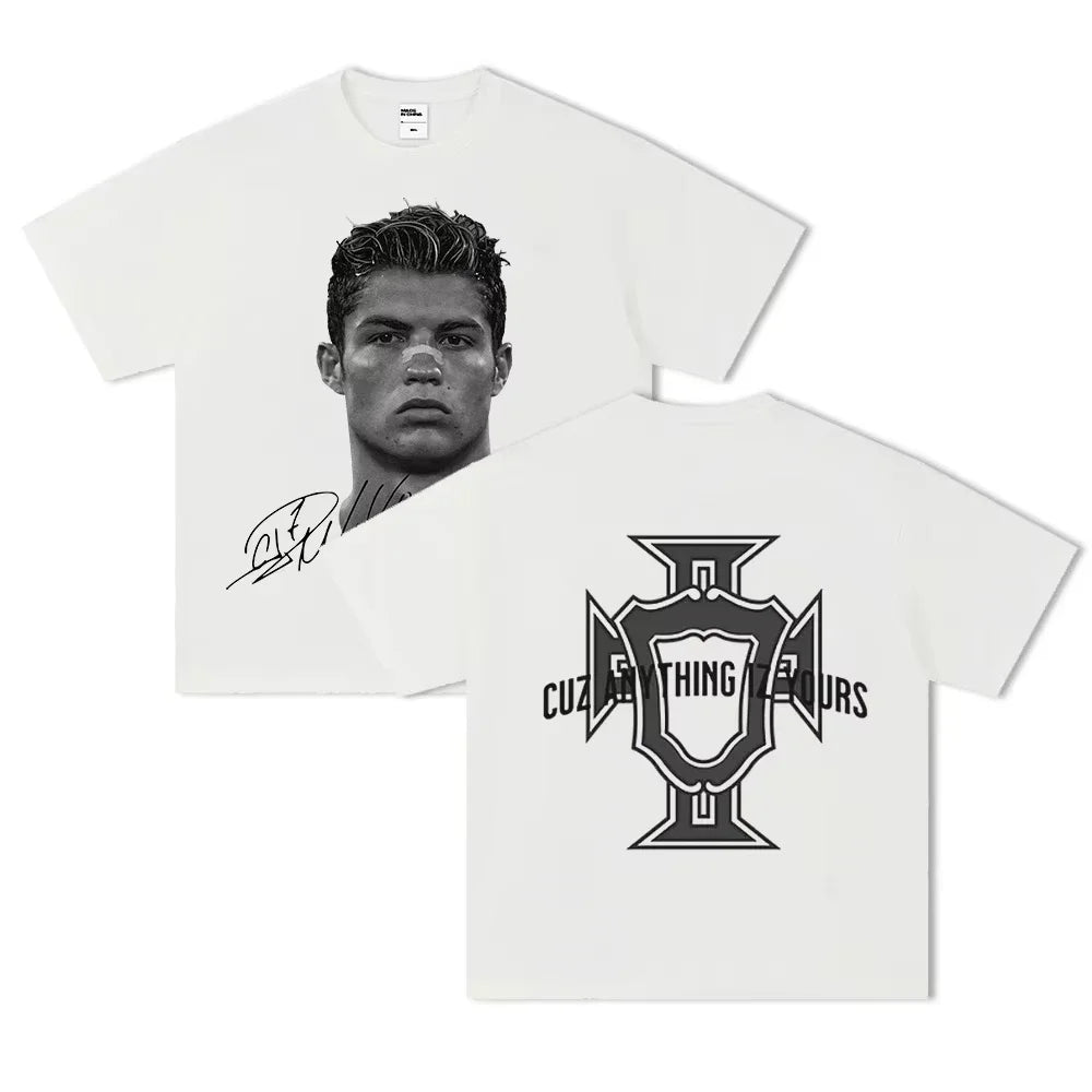 Neymar American Football Star Print 100%Cotton Short-sleeved T-shirt Men Women Clothing Athleisure Print Fashion Oversize Tee