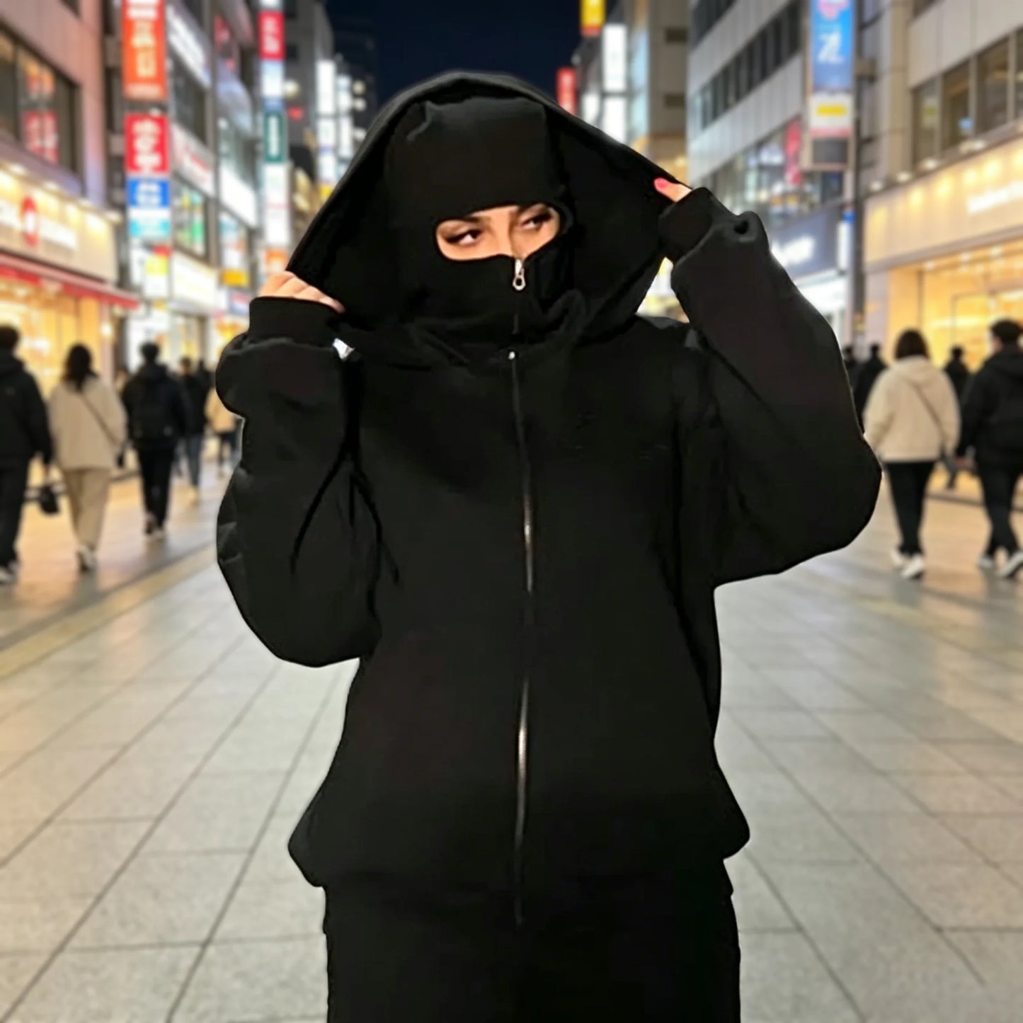 Men's and Women's Berets - Rock Style - Fall/Winter Collection - New Product - Double-Layered Hooded Sweatshirt - Zipper Jacket