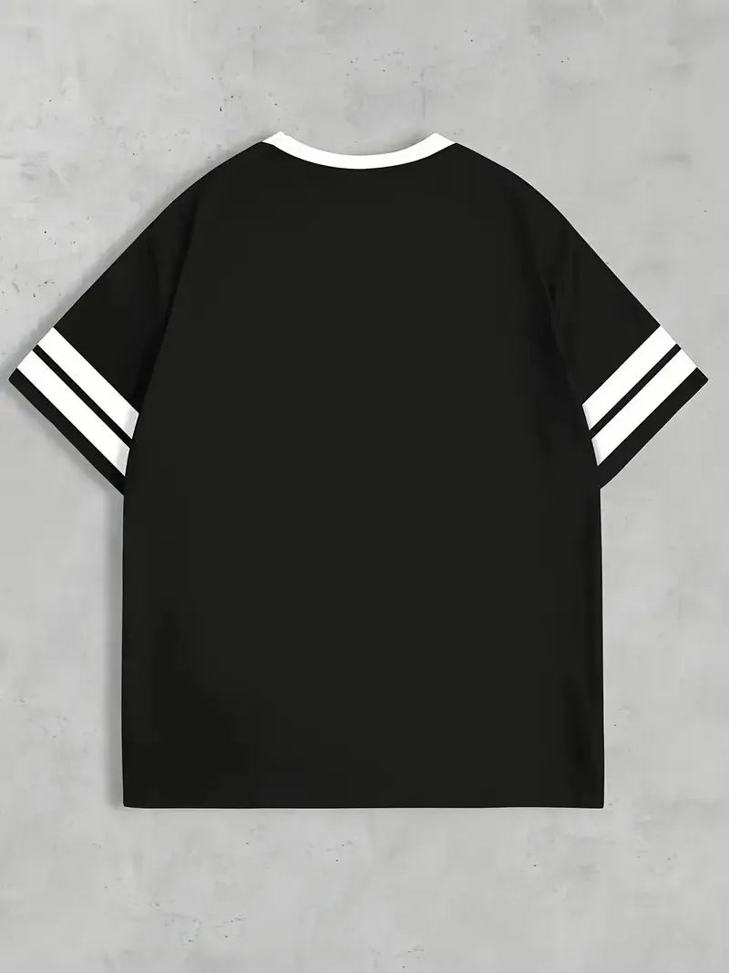 2025 Summer New Men's T-shirt breathable casual sporty digital print outdoor street men's wear