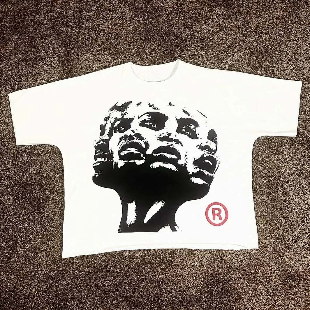 Harajuku Letter Graphic T Shirts Y2k Tops Men Women High Street Oversized T Shirt Pro Choice Streetwear Vintage Tee Clothing
