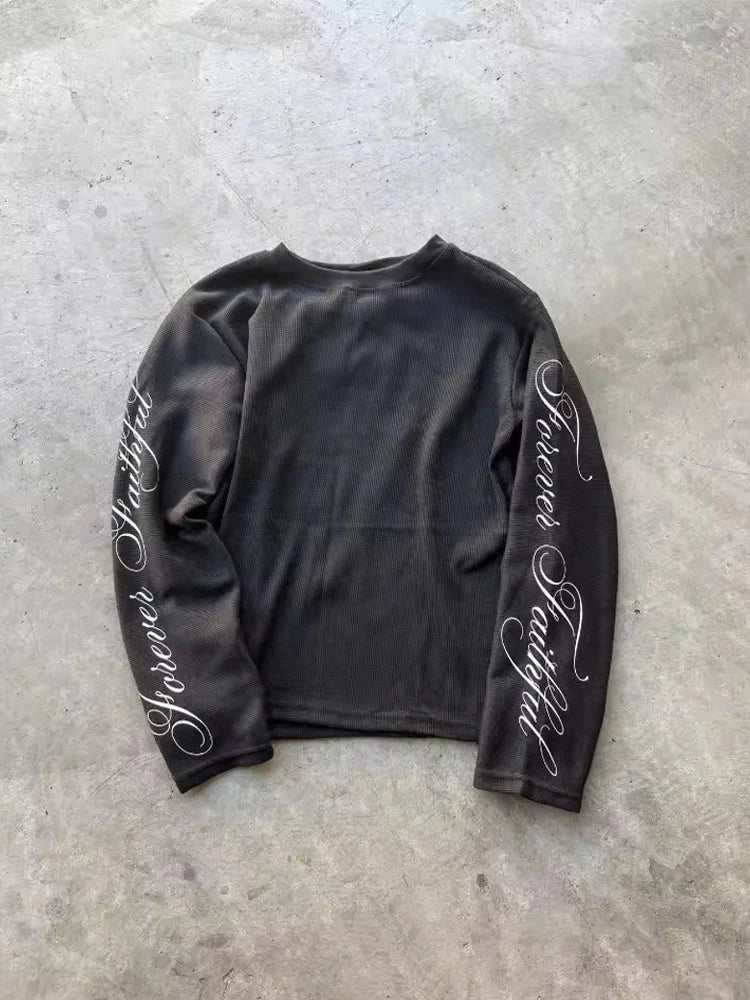 Autumn and Winter New Y2K Korean Men's and Women's Same Style Long Sleeve Simple Daily Versatile Long Sleeve
