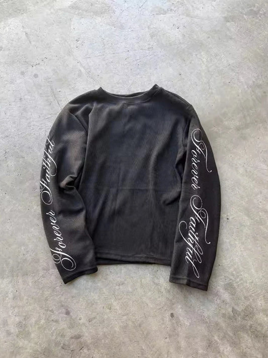 Autumn and Winter New Y2K Korean Men's and Women's Same Style Long Sleeve Simple Daily Versatile Long Sleeve