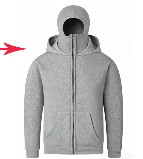 Men's and Women's Berets - Rock Style - Fall/Winter Collection - New Product - Double-Layered Hooded Sweatshirt - Zipper Jacket
