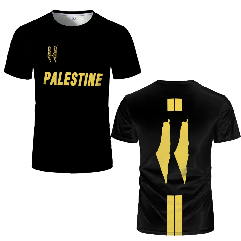 Palestine Football Jersey T Shirts Adult & Kids Light Luxury Digital Printed Soccer Uniforms Summer Mens Palestinian Flag Tees