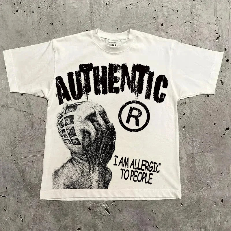 Harajuku Letter Graphic T Shirts Y2k Tops Men Women High Street Oversized T Shirt Pro Choice Streetwear Vintage Tee Clothing