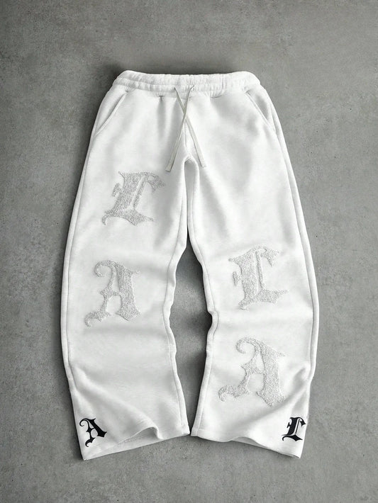 Y2K Retro Straight Sports Pants Quick Dry Vintage Effect Gothic Letter Graphic Print Breathable Daily Jogging Trousers Kids
