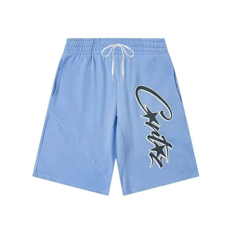 2026 Summer Y2K Harajuku Street Fashion Letter Print Shorts Fashion High Street Loose Couple Basketball Short Causal Pants