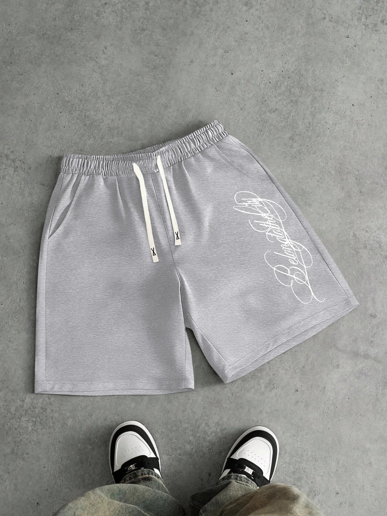 2026 Summer Best-selling Outdoor Sports Casual Fashion Comfortable Simple Letter Pattern Printed Men's Shorts