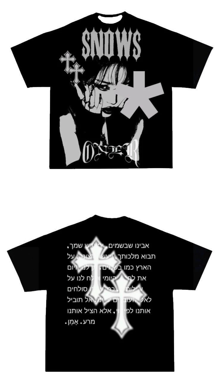 2026 Summer New American Street Trendy Gothic Punk T-shirt for Daily Casual Wear 3D Printed T-shirt for Men and Women Y2k