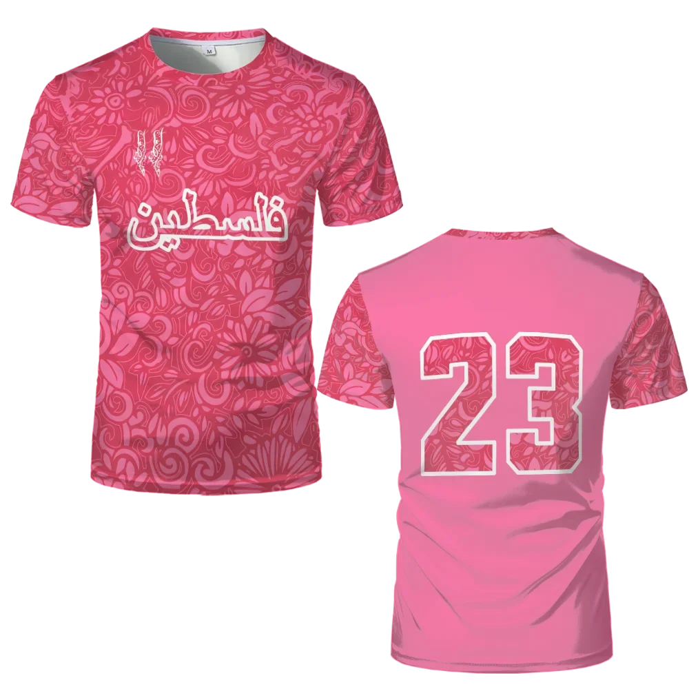 Palestine Football Jersey T Shirts Adult & Kids Light Luxury Digital Printed Soccer Uniforms Summer Mens Palestinian Flag Tees